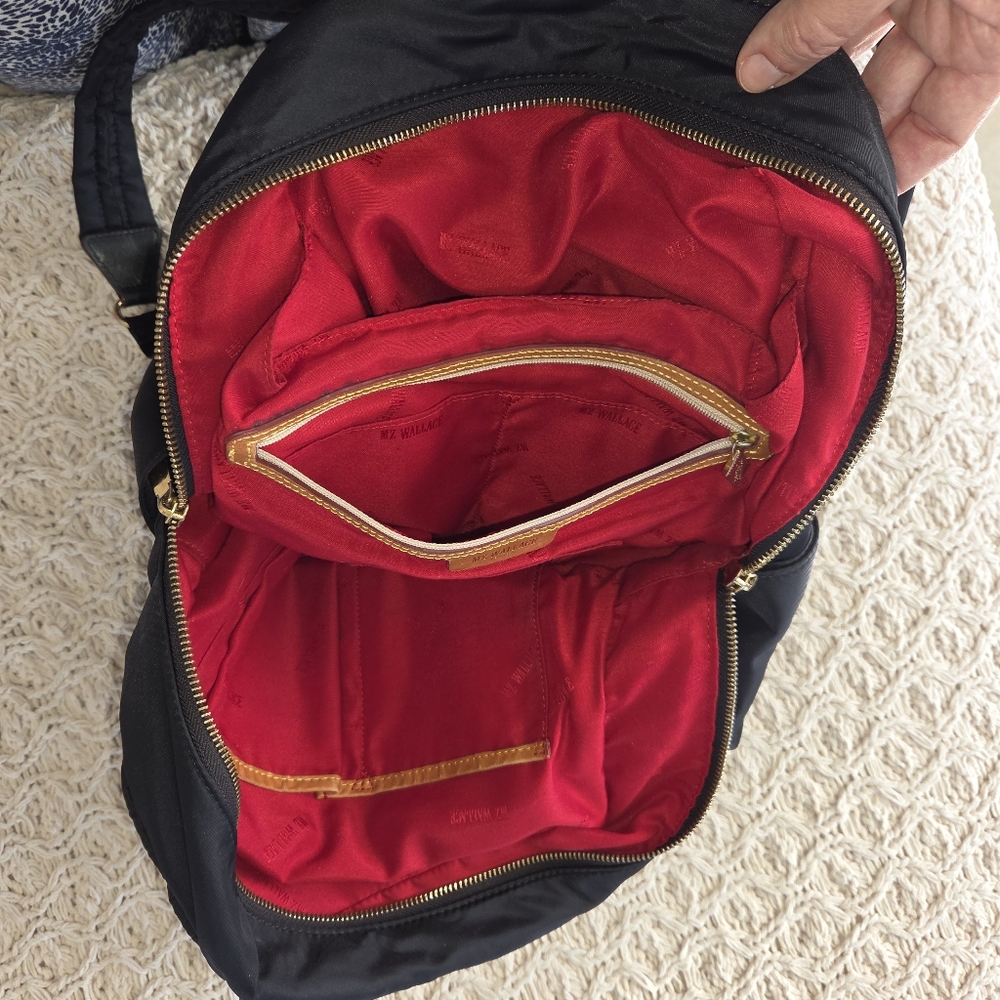 MZ Wallace Black Soho Nylon Backpack Versatile Excellent Pre-Loved Condition - Picture 10 of 11